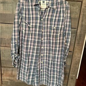 Levi's Plaid Shirtdress, Levi’s plaid button down dress, Levi’s shirt dress XS